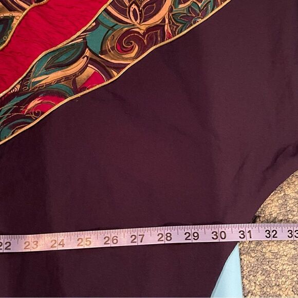 VNTG Silver Threads Windbreaker SZ 1X Dolman Sleeve 1980s Grannycore Grandma - Picture 8 of 9